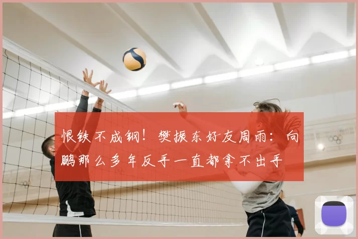 恨铁不成钢！樊振东好友周雨：向鹏那么多年反手一直都拿不出手